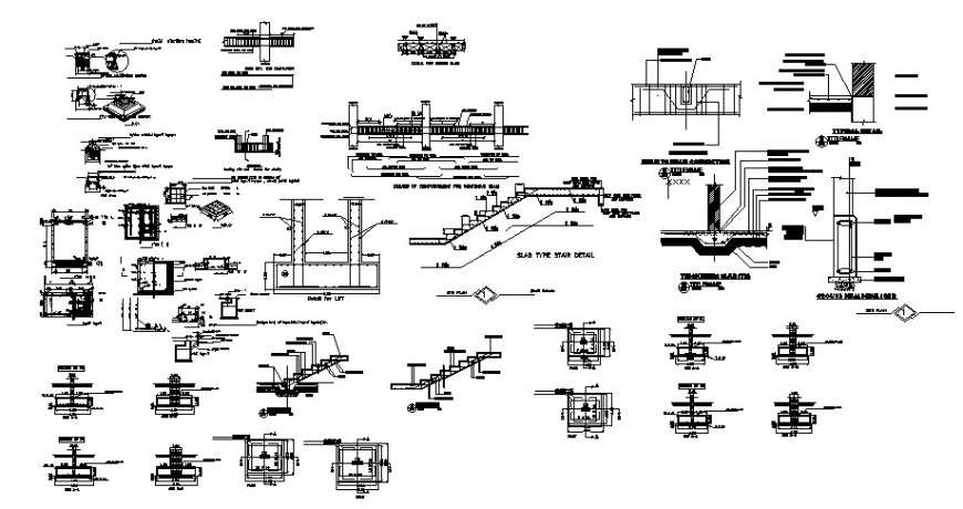 One Way Slab Design In Autocad File Cadbull