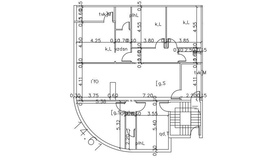 14x16 Meter 5 BHK First Floor Plan AutoCAD File Cadbull