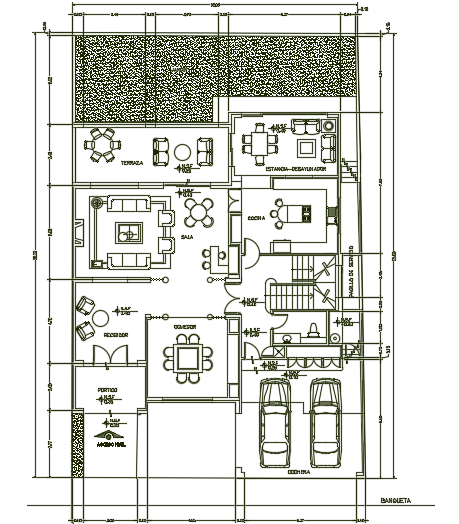 16x25m Architecture Two Story Residential House Plan Cad Drawing Is