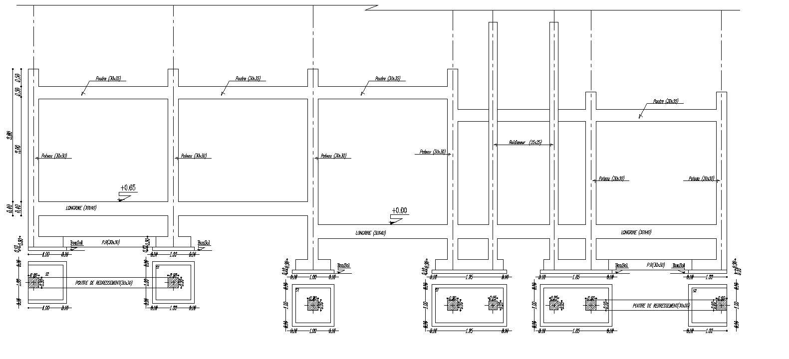 D Design Of Boundary Wall Foundation Details In Autocad Drawing Cad