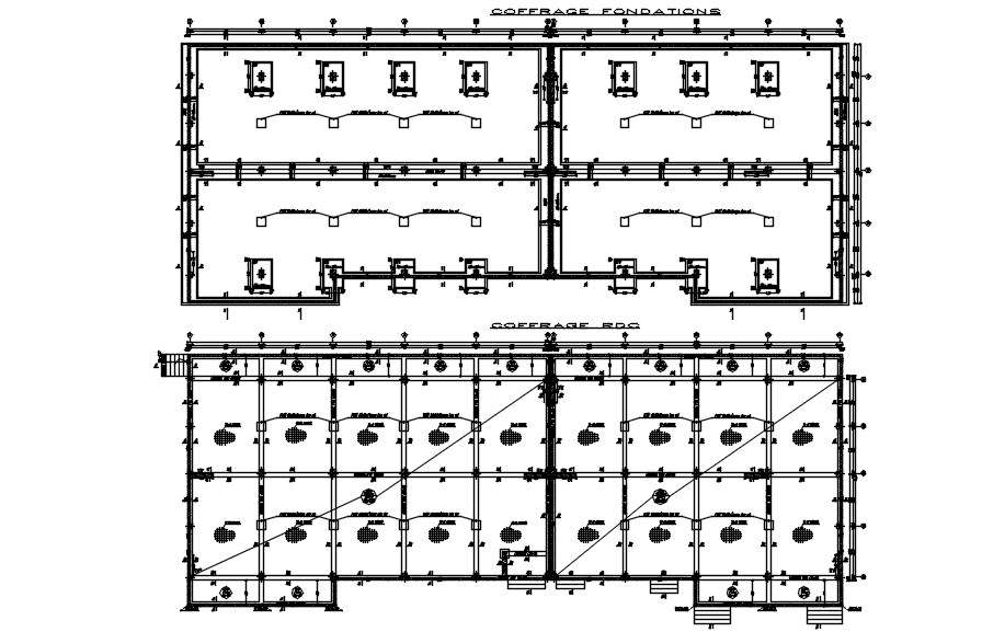 D Design Of Foundation And Ground Floor Formwork Plan In Detail