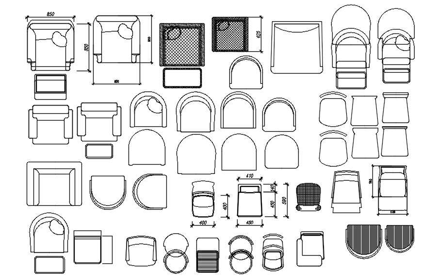 D Plan Of Chairs Cad Block In AutoCAD Dwg File Cadbull