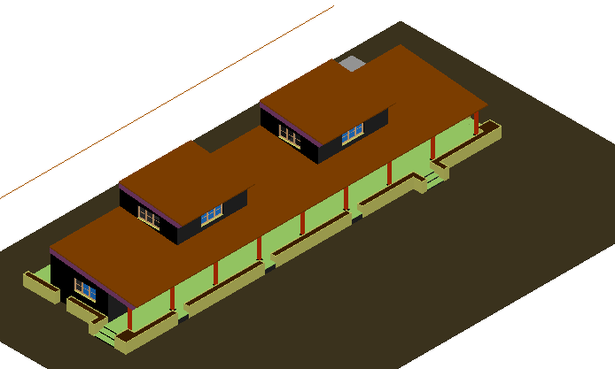 3d Multi Flooring Bungalow Design Dwg File Cadbull