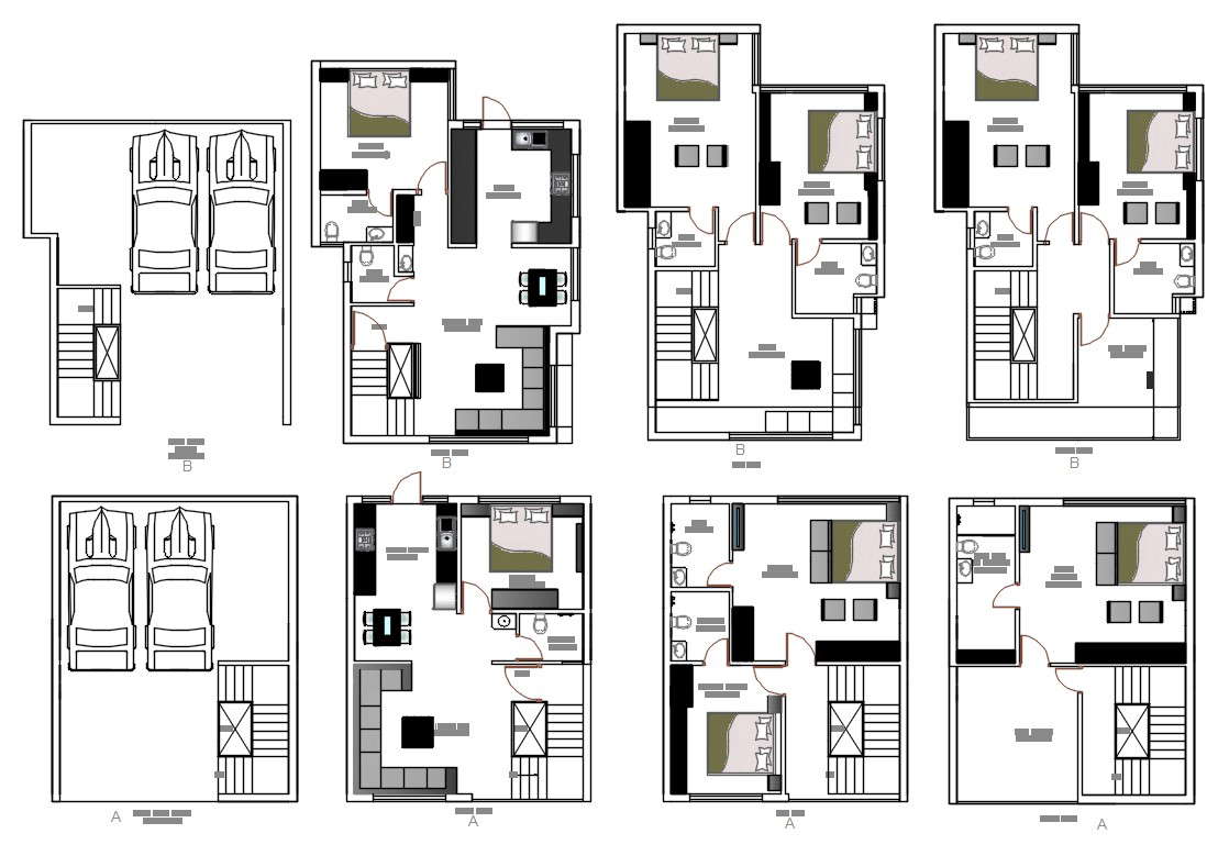 5 BHK Luxurious Bungalow Furniture Layout Plan AutoCAD File Cadbull