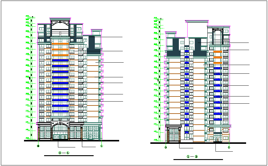 Storey Apartment Elevation Design Dwg File Cadbull Vrogue Co