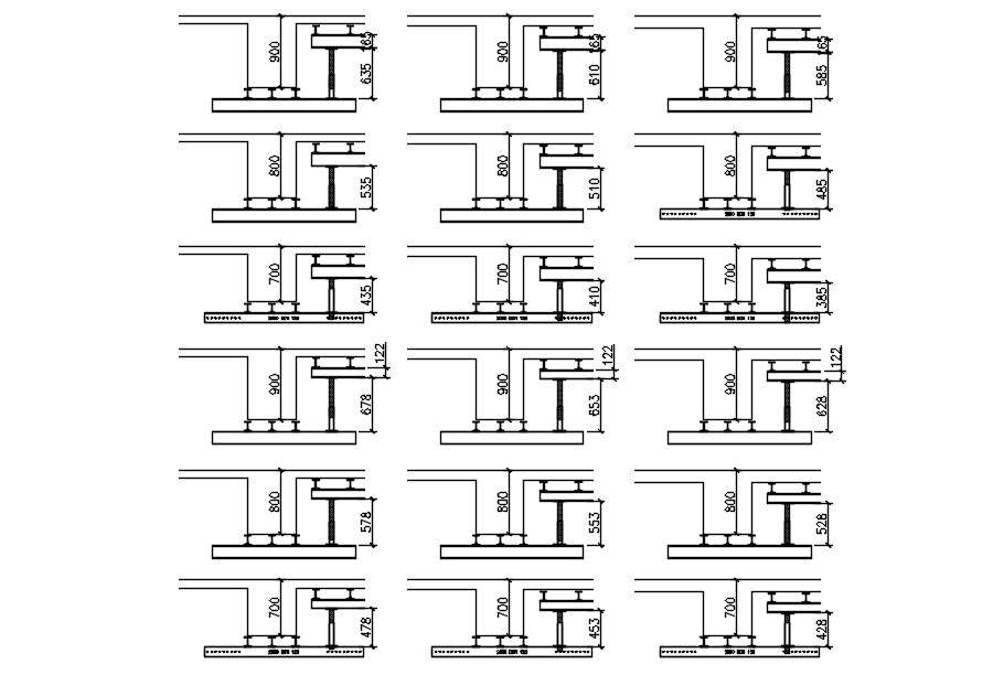 Assembled Section Of Slab And Column In Detail AutoCAD Drawing Dwg