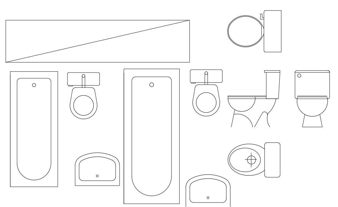 Bathroom Sanitary Ware Free CAD Blocks Drawing DWG File Cadbull