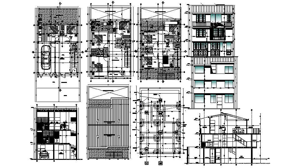 Bungalow Elevation Drawing In Autocad File Cadbull Nbkomputer