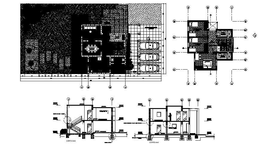 Bungalow Elevation Drawing In Autocad File Cadbull