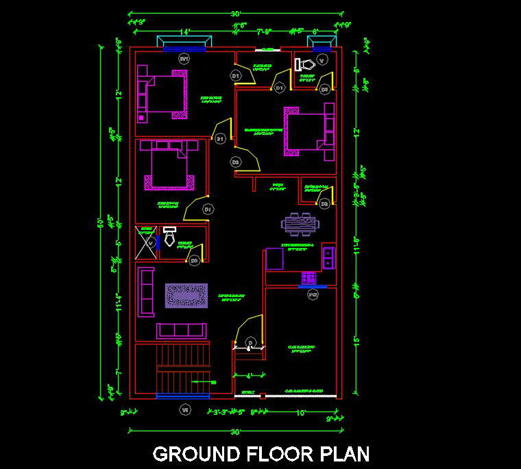 CAD House Plan Cadbull