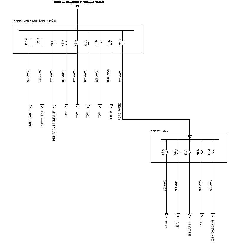 DC Single Line Electrical Diagram In Detail AutoCAD 2D Drawing CAD