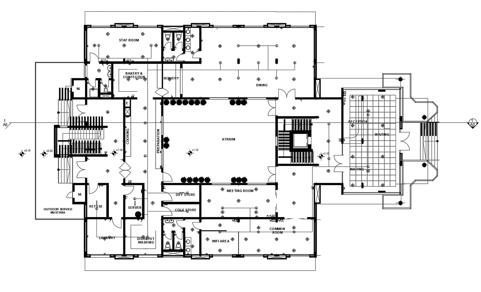 Commercial Office Layout In Dwg File Cadbull Designinte