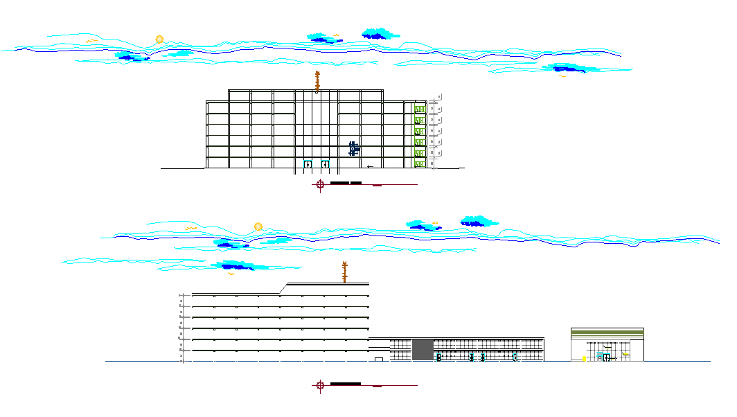 Elevation And Section Detail Dwg File Cadbull