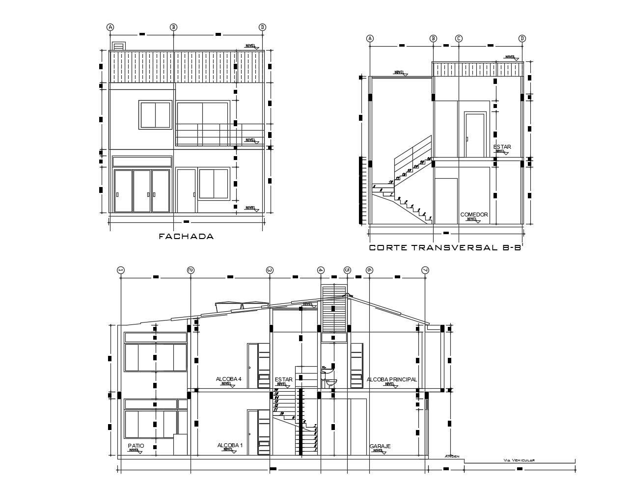 Elevation Drawing Of A House With Detail Dimension In Dwg File Cadbull