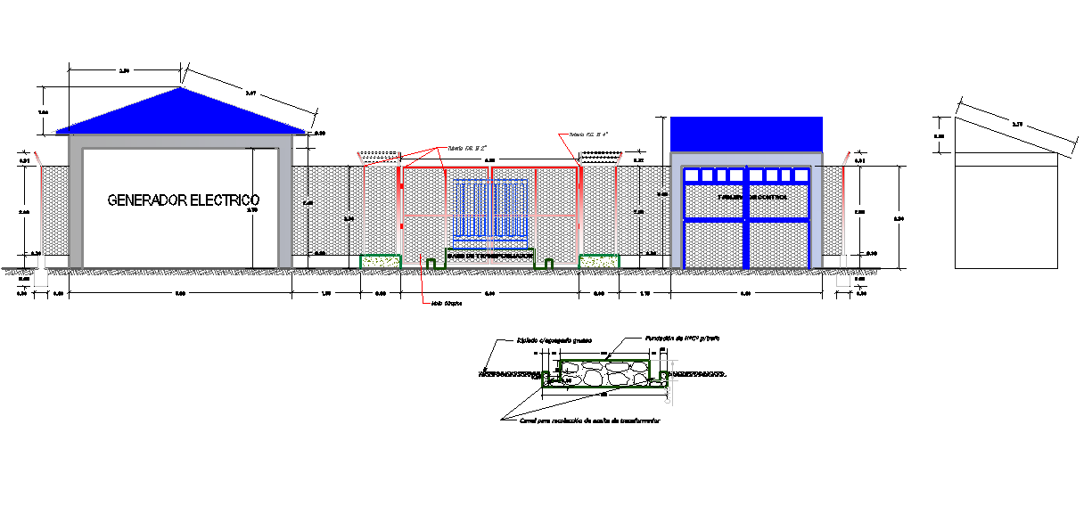 Elevation Electrical Substation Detail Dwg File Cadbull