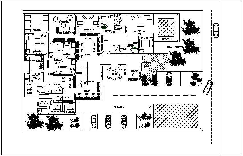 Final Plan Of Clinic Dwg File Cadbull