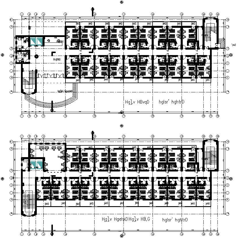 Floor Plan Of Commercial Building With Detail Autocad Drawing Cadbull