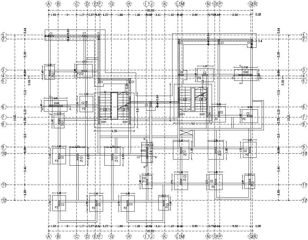 Footing Reinforcement Details In Autocad Dwg File Cadbull