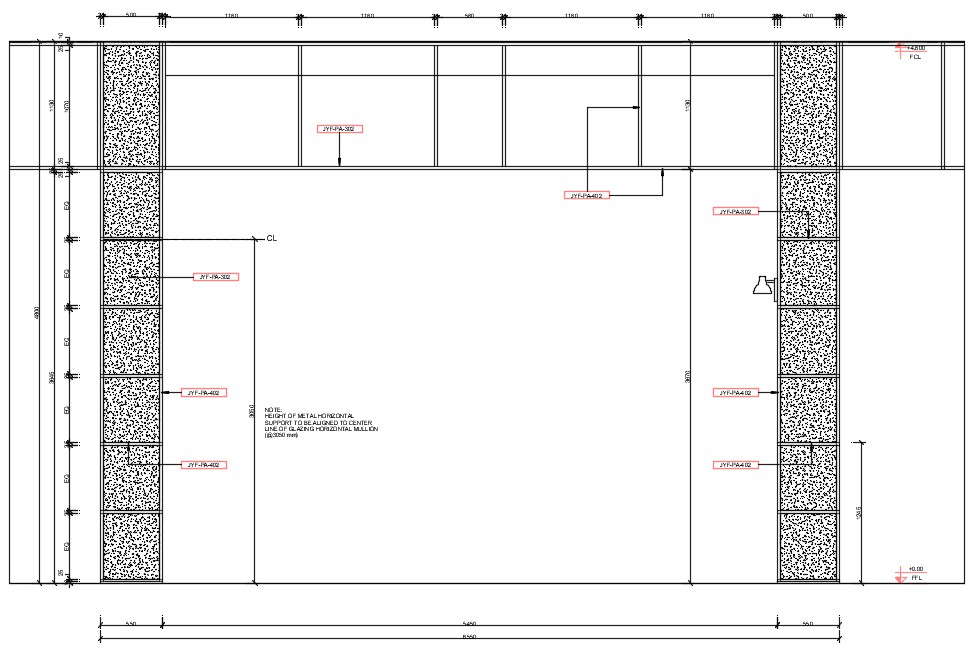 Front Elevation Of Wardrobe Detail Stated In This Auto Cad Drawing File