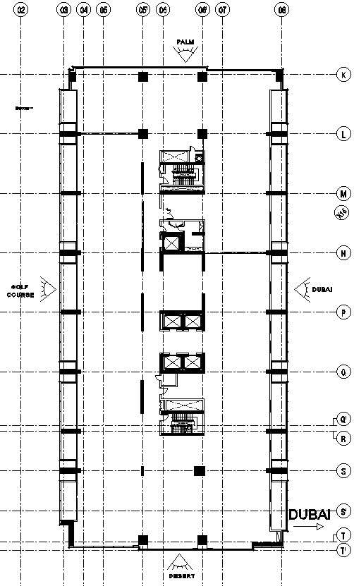 High Rise Building Roof Structural Framing Plan In AutoCAD Dwg File