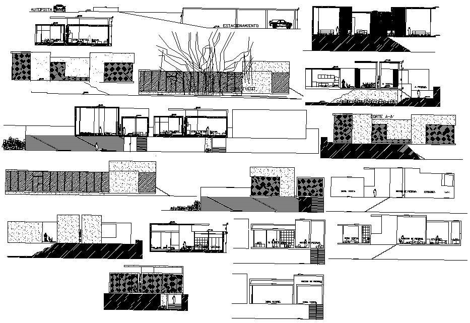 House Plan Section And Elevation Dwg File Cadbull