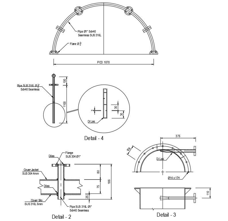 Incinerator Factory Structural Details In Autocad D Drawing Cad File