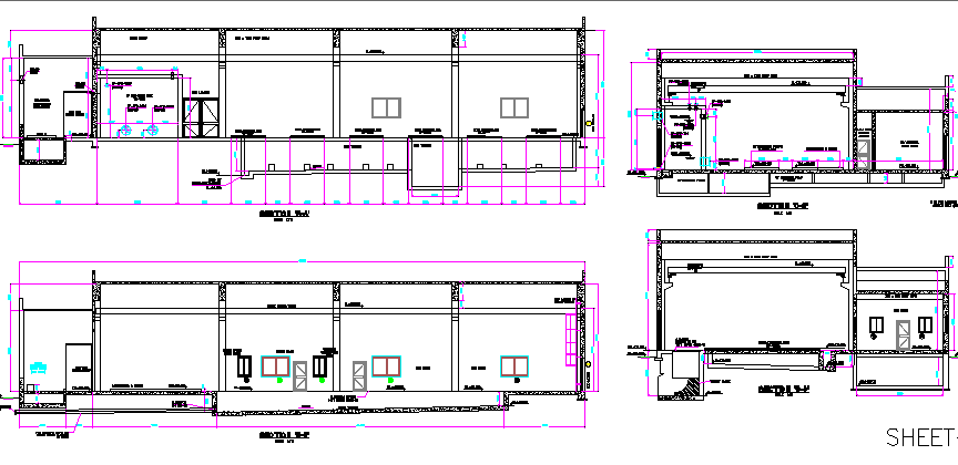 Industrial Plant Building Elevation And Section Details Dwg File Cadbull