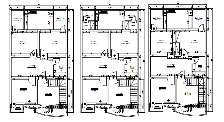 Plan Of The House With Detail Dimension In Autocad Cadbull