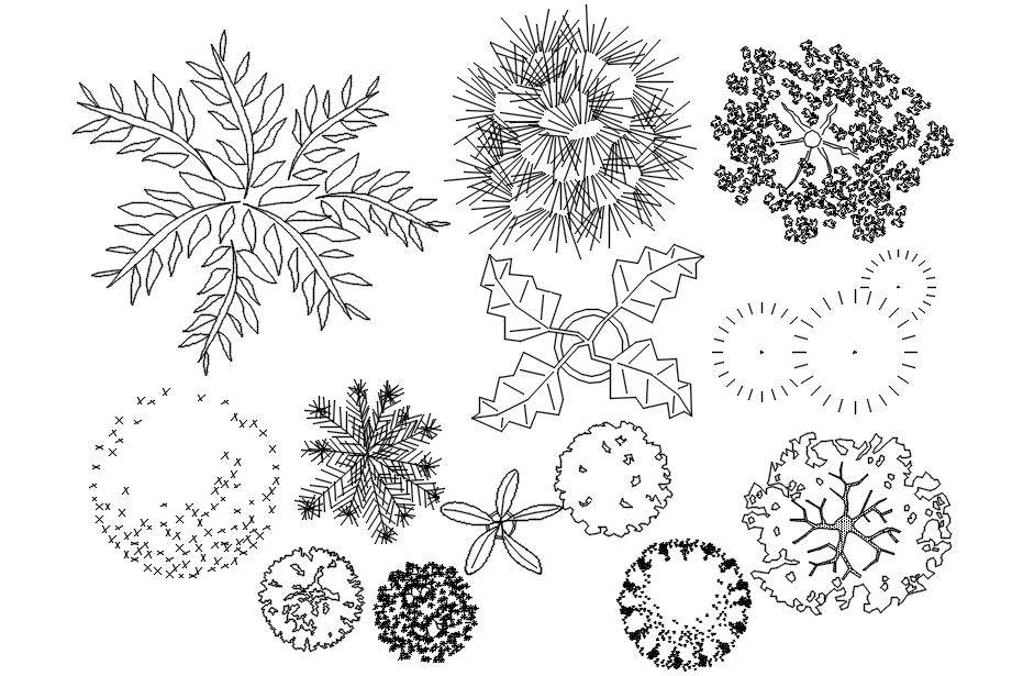 Plant And Bushes Plan Blocks In AutoCAD Dwg File Cadbull