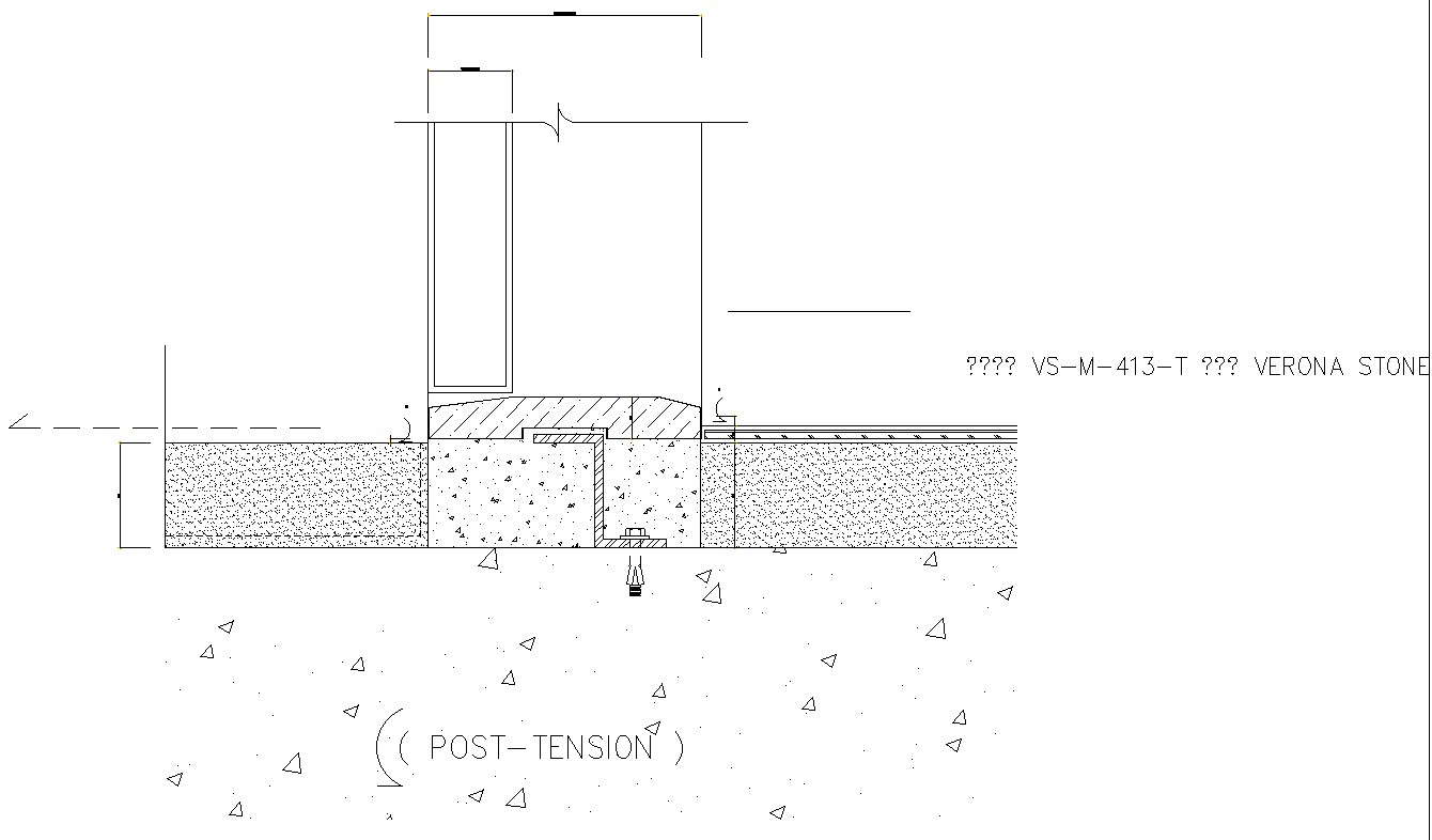 Post Tension Slab Details And Verona Stone Details In AutoCAD Dwg File