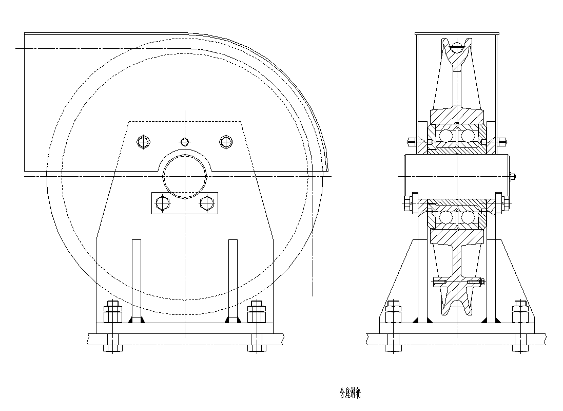 Pulley Cad Machinery D View Layout Autocad File Cadbull