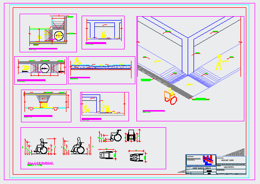 Ramp Detail Drawing For Handicap Person Design Drawing Cadbull