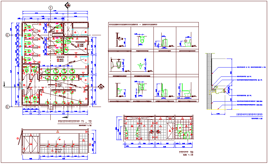Sanitary Design View Of Conference Building Plan Dwg File Cadbull