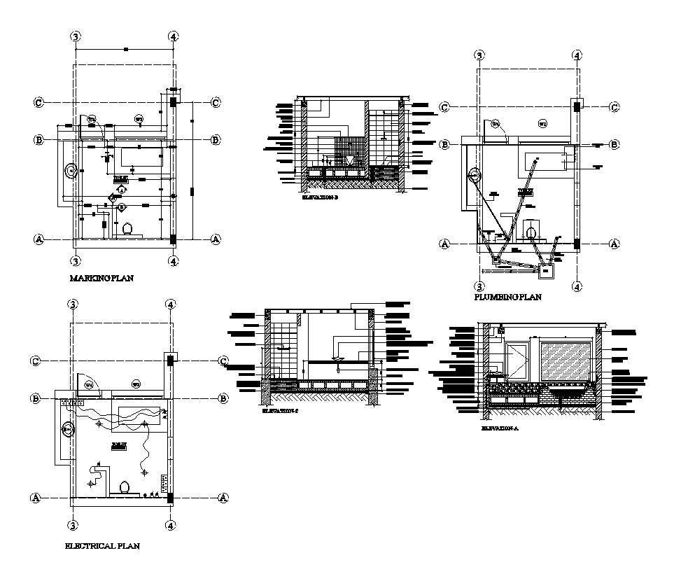 Sanitary Toilet Detail Plan Layout Autocad File Cadbull