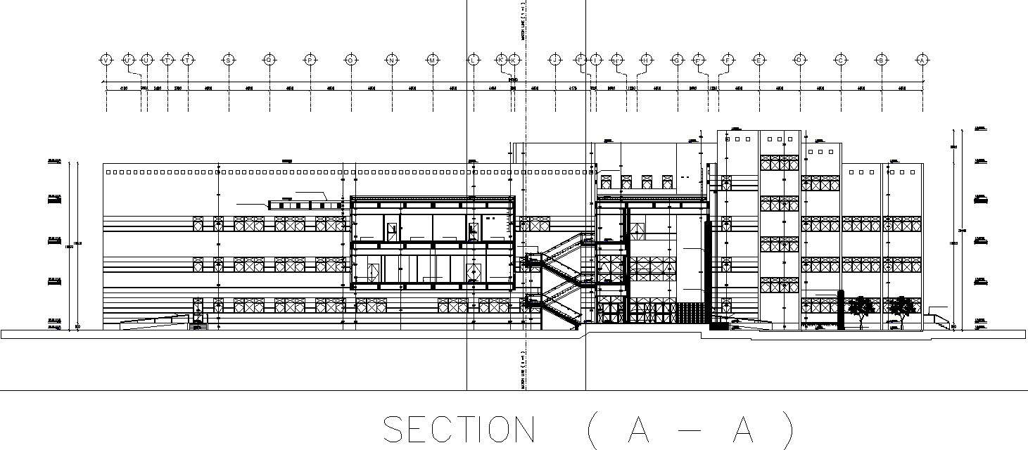 Side Sectional Elevation Of An Industrial Plant Cadbull