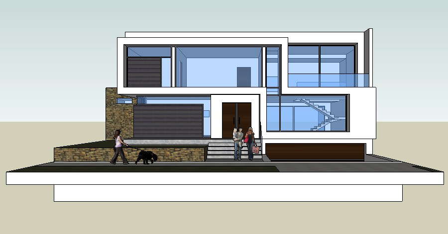 Sketchup File Of The Residential House Design Cadbull