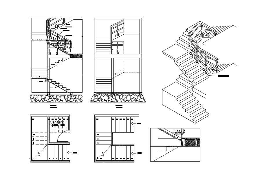 Staircase Joinery And Construction Drawing In Dwg File Cadbull My Xxx Hot Girl