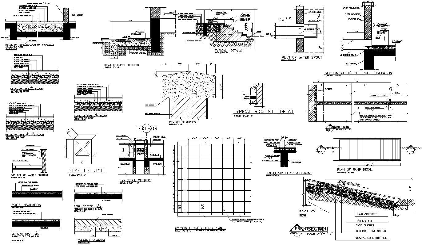 Typical RCC Section Details In AutoCAD Dwg File Cadbull