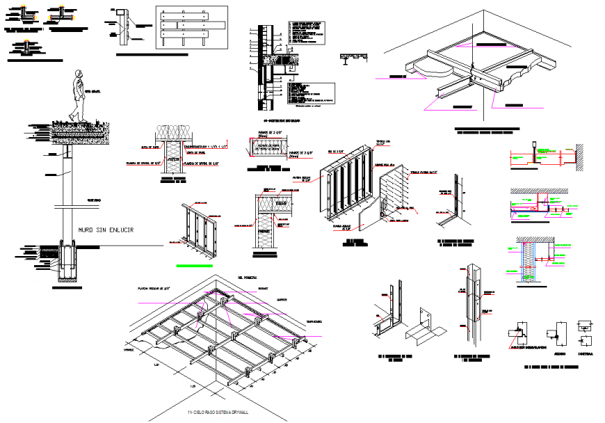 Construction Section Detail Dwg File Cadbull