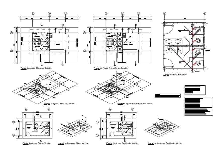 Isometric View Sanitary Section Installation And Plumbing Details Of