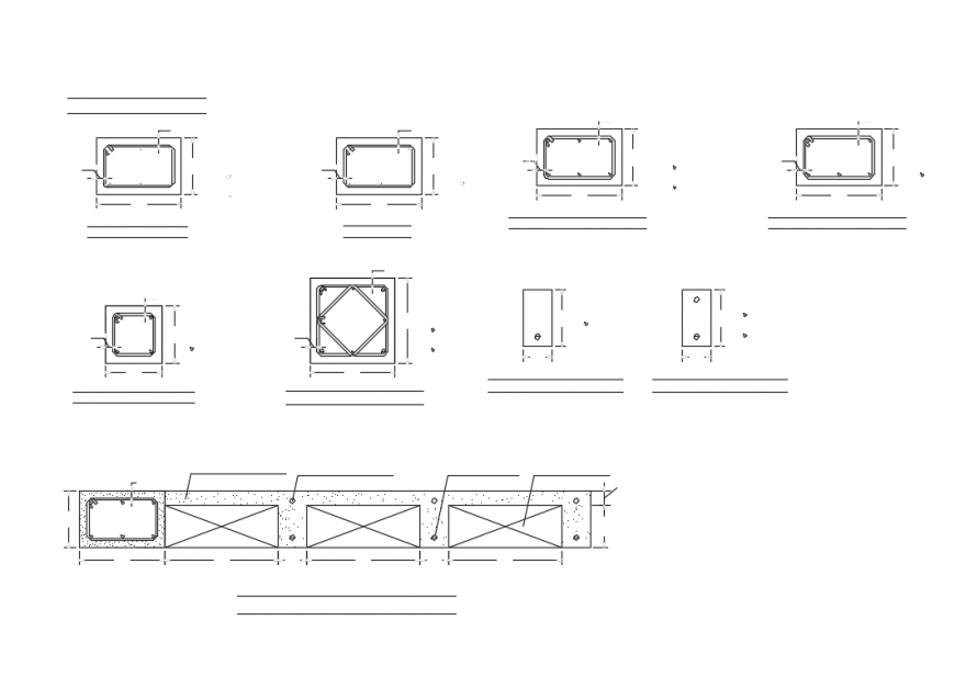 Ribbed Concrete Slab Structure Cad Drawing Details Dwg File Cadbull