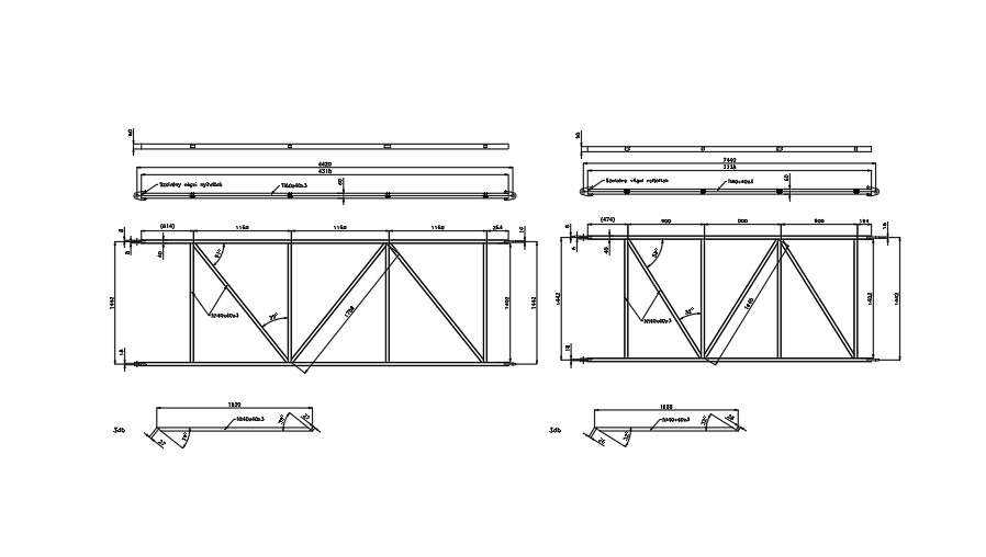 Simple Truss Design With Detailing Cadbull