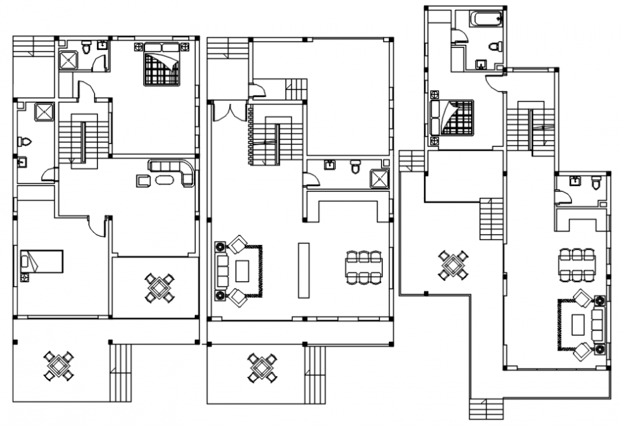 X Ft Apartment Bhk House Layout Plan Cad Drawing Dwg File Cadbull Designinte