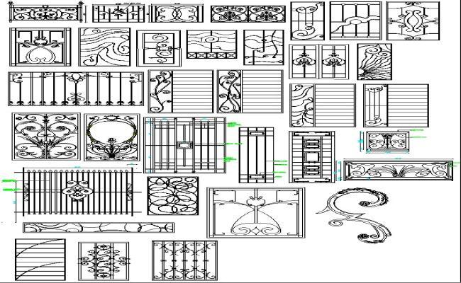Detailed Patterns Blocks Designs Available on Cadbull