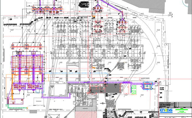 90-20 kV Electrical Substation Layout Drawing
