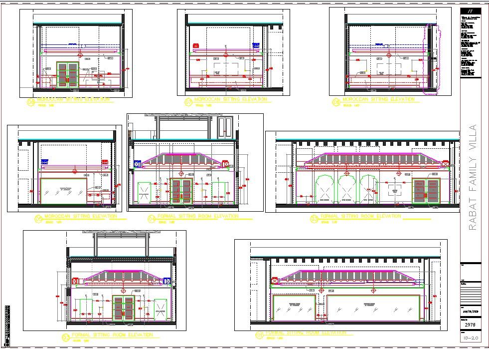 House exteriors working plan detail in cad