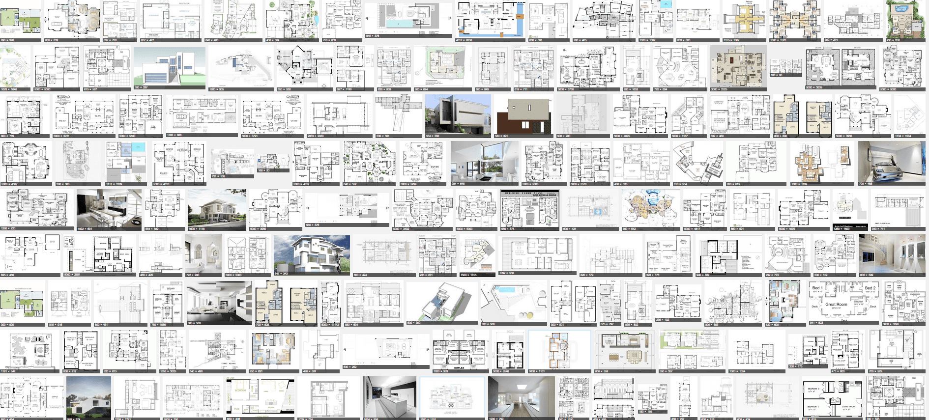 Modern autocad plan collection