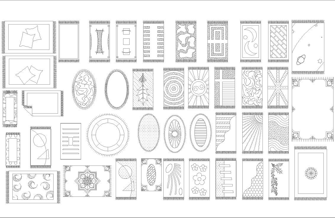 Rugs Autocad blocks