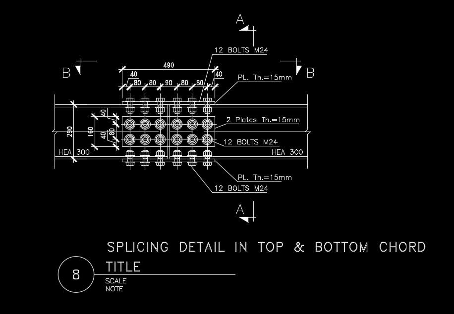 Splicing detail drawing 