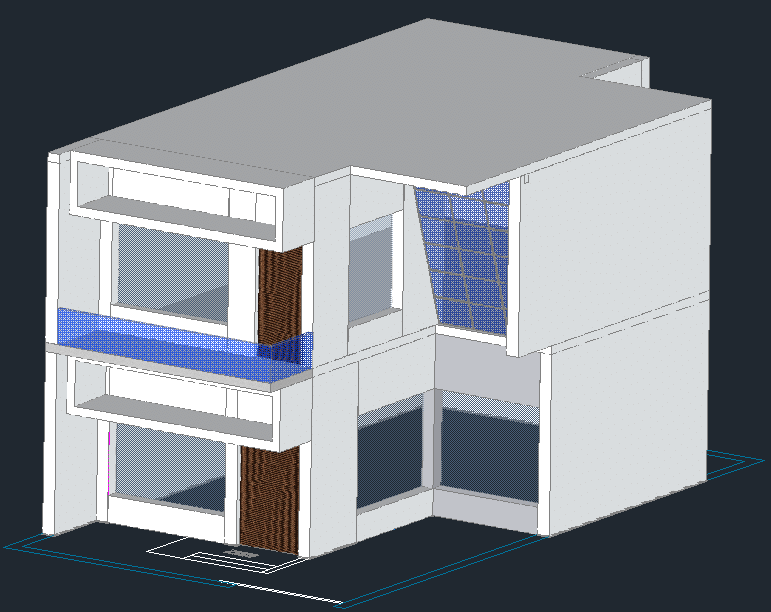 3D Modern G+1 Bungalow Front Elevation Design Plan